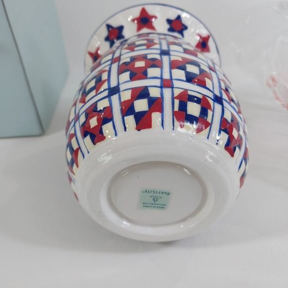 Partylite Quilted Aroma Melts Warmer Patriotic Red White Blue P7032 - Picture 5 of 5